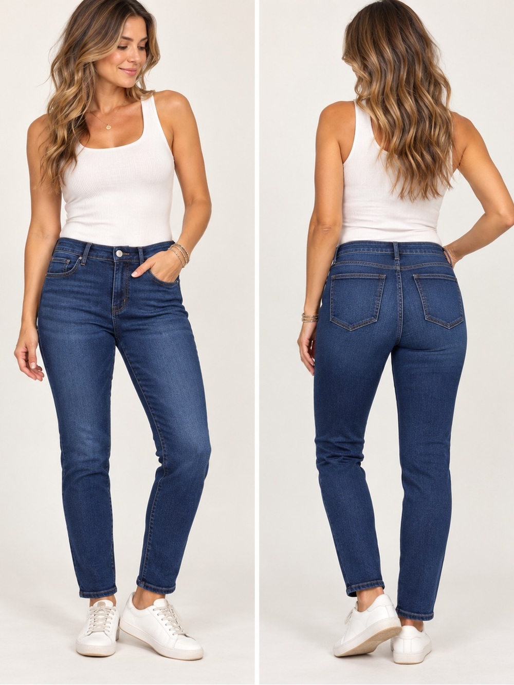 LOFT Outlet Petite Dark Wash Stretch Slim Leg Jeans Size 12P
